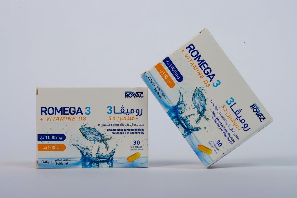ROMEGA3 1000mg + Vitamine D3 100UI