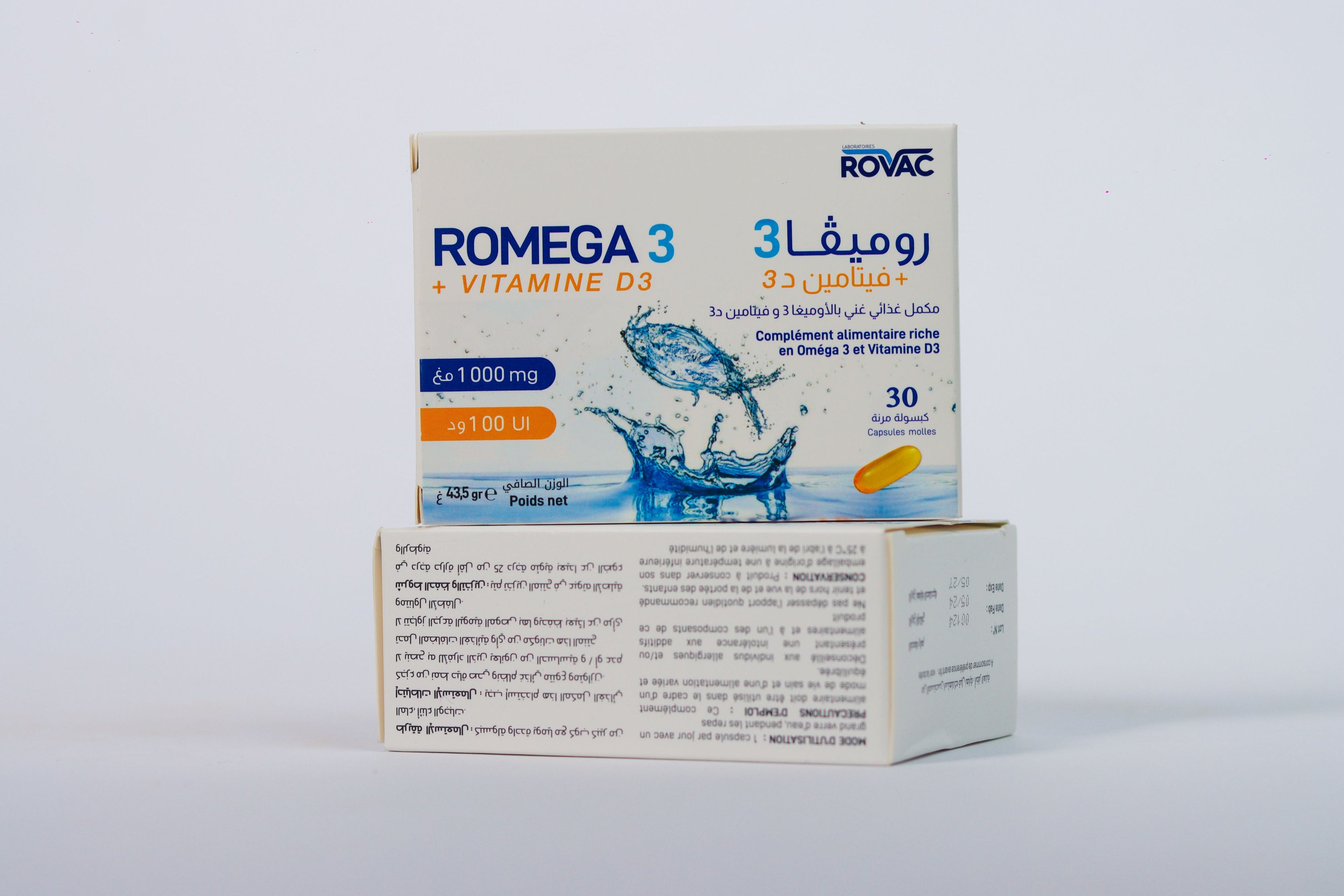 ROMEGA3 1000mg + Vitamine D3 100UI